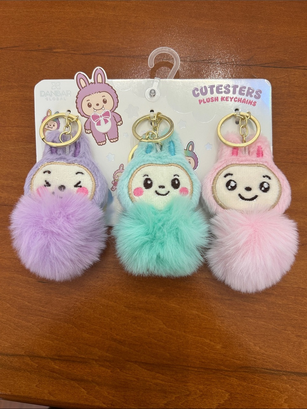 NWT Cutesters Plush Keychains Set of 3 Collectible Bag Charms